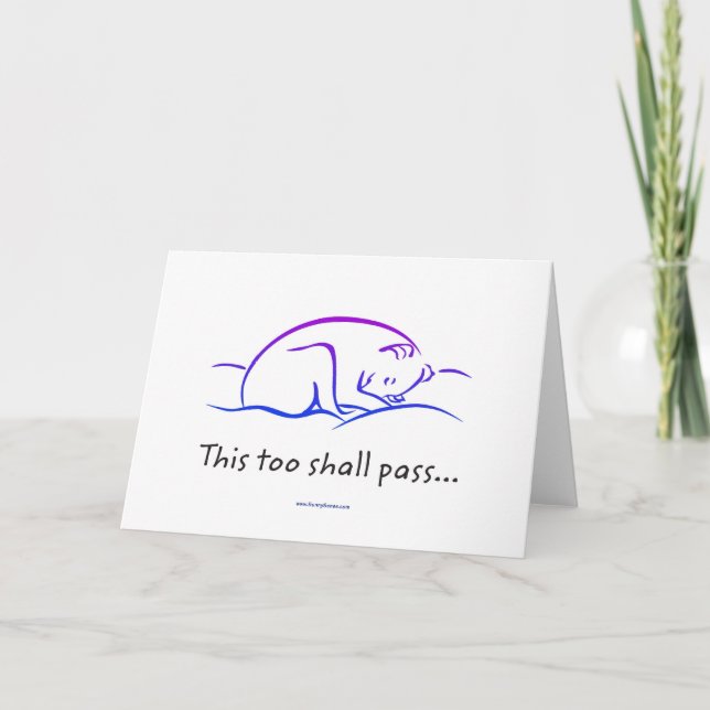 This Too Shall Pass w/Dog greeting cards (Front)