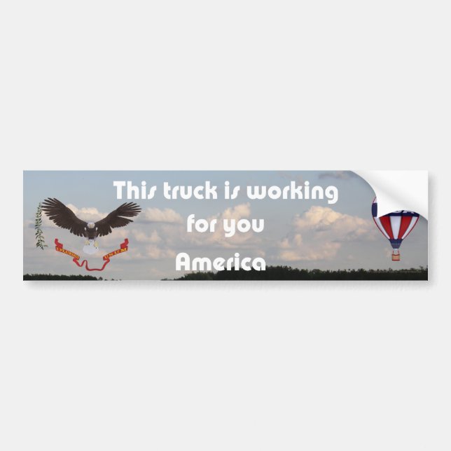This truck works for you bumper sticker (Front)