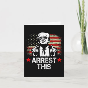 This Trump Middle Fingers Pro Trump 2024 (on Back) Card