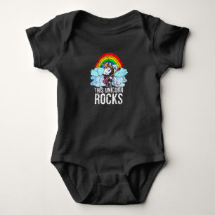 This Unicorn Rocks Guitar Baby Bodysuit