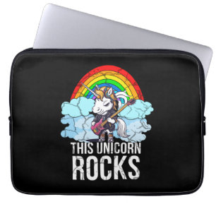 This Unicorn Rocks Guitar Laptop Sleeve