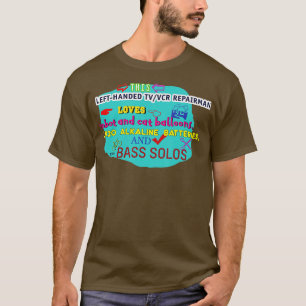 This VCR Repairman Loves Cat Balloons Batteries Ba T-Shirt