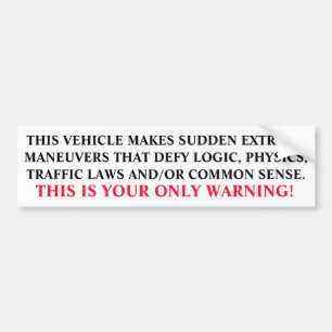 THIS VEHICLE BUMPER STICKER