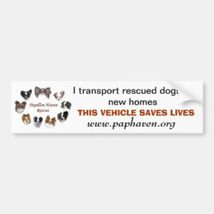 THIS VEHICLE SAVES LIVES BUMPER STICKER
