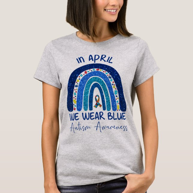This very nice rainbow autism tee makes a perfect  (Front)