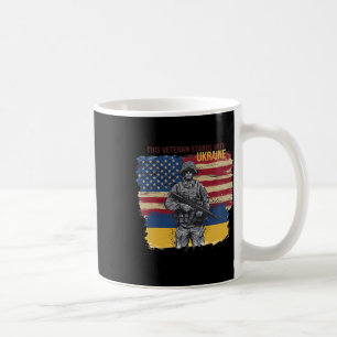 This Veteran Stands With Ukraine 12  Coffee Mug