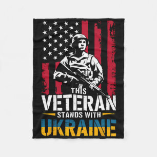 This Veteran Stands With Ukraine 6 Fleece Blanket