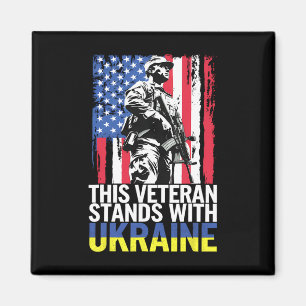 This Veteran Stands With Ukraine 8 Magnet