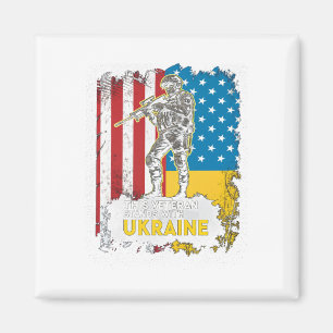 This Veteran Stands With Ukraine Support Ukraine V Magnet