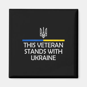 This Veteran Stands With Ukraine Zelensky Ukrainia Magnet