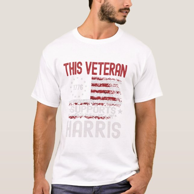 This Veteran Supports Harris T-Shirt (Front)