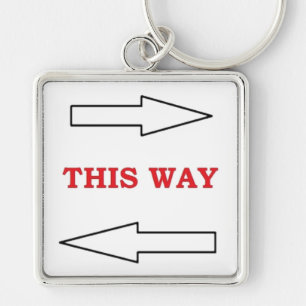 "THIS WAY" ARROWS KEY RING