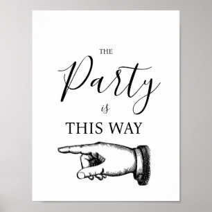 THIS WAY FINGER POINTING SIGN