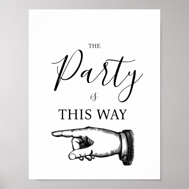 THIS WAY FINGER POINTING SIGN (Front)