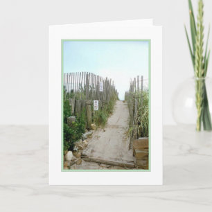 'This Way to the Beach' Blank Greeting Card