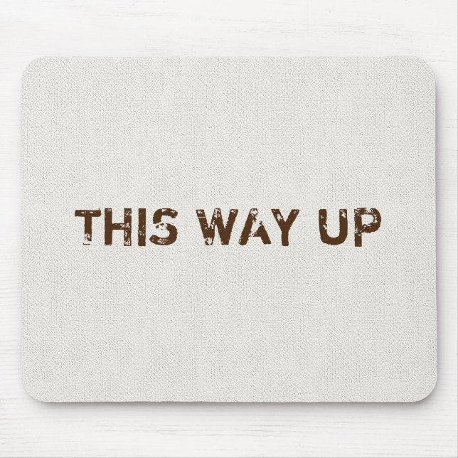 This Way Up Canvas Texture Mouse Mat (Front)