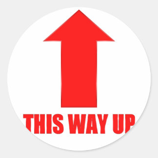 This Way Up Classic Round Sticker