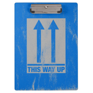 This way up sign clipboard