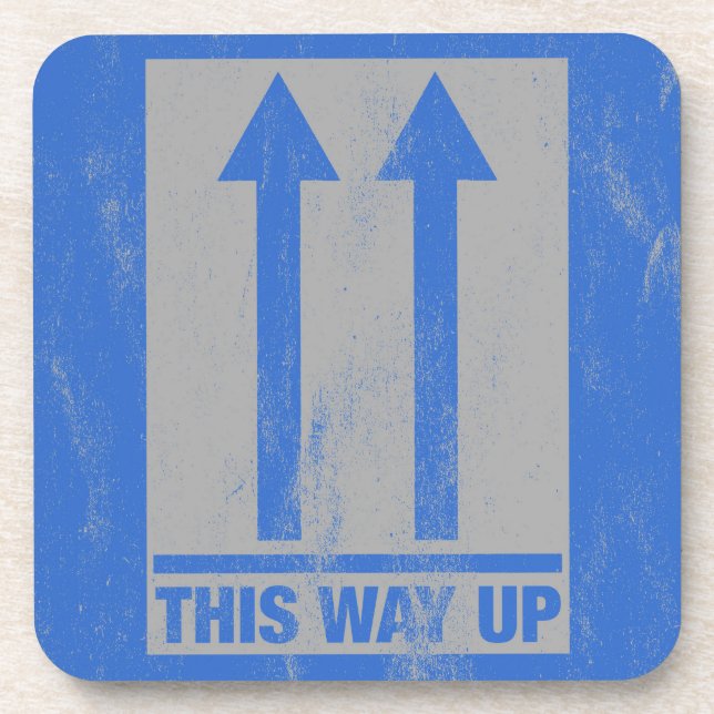 This way up sign coaster (Front)