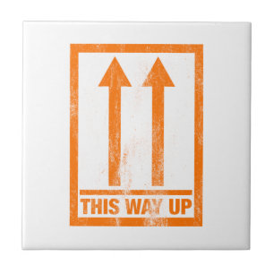 This way up sign tile