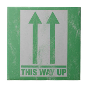 This way up sign tile