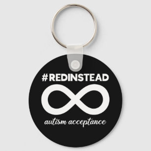 This wear red instead design will help bring accep key ring