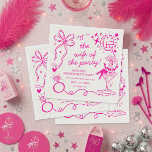 This Wife Is A Showgirl Bachelorette Party Napkin