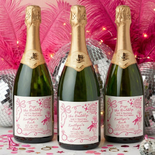 This Wife Is A Showgirl Bachelorette Party Sparkling Wine Label