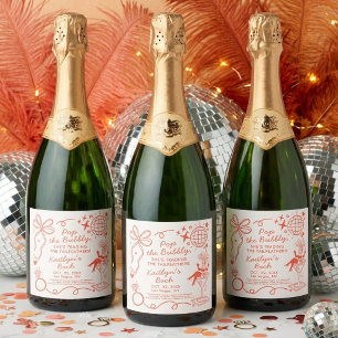 This Wife Is A Showgirl Bachelorette Party Sparkling Wine Label