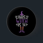 This Witch is 50th Funny Spooky Halloween Birthday<br><div class="desc">halloween, gothic, creepy, witch, spooky, birthday, gift, ghost, broom, funny</div>