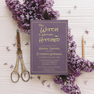 This Witch Is Getting Hitched Bridal Shower Invitation