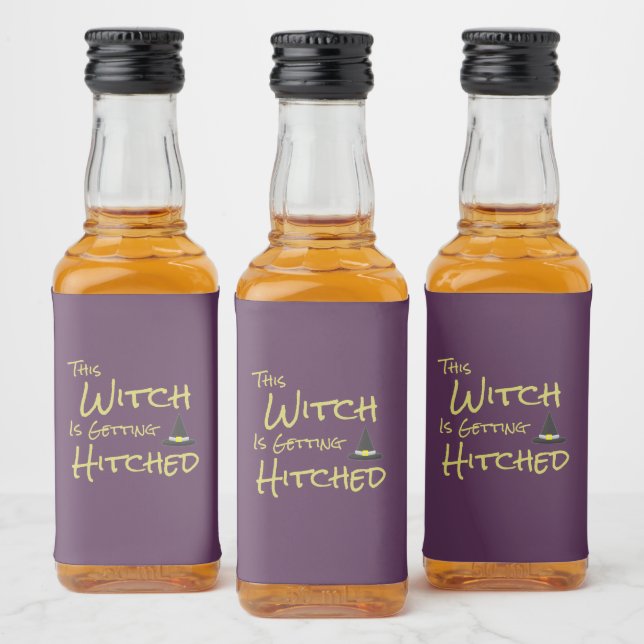 This Witch Is Getting Hitched Liquor Bottle Label (Bottles)
