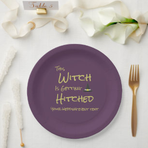 This Witch Is Getting Hitched Paper Plate