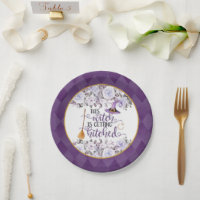This Witch is Getting Hitched Paper Plate - Floral