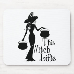 This Witch Lifts Funny Workout Fitness Bodybuildin Mouse Mat
