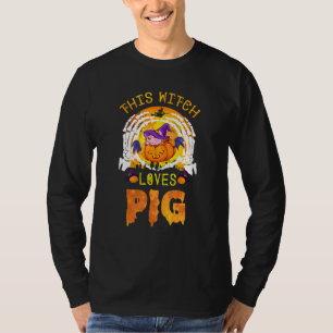 This Witch Loves Pigs Halloween Cosplay T-Shirt