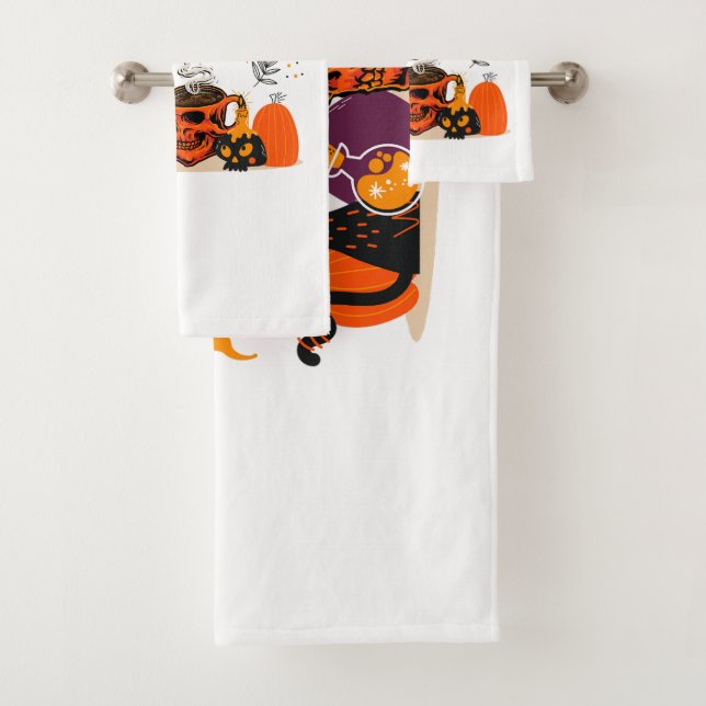 This Witch Needs Coffee Before Any Hocus Pocus Bath Towel Set (Insitu)