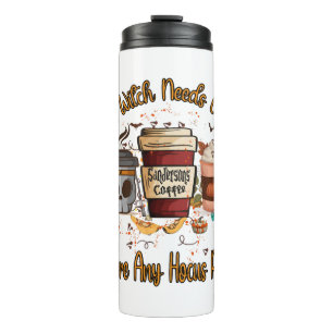 This Witch Needs Coffee, Halloween, Halloween Deco Thermal Tumbler
