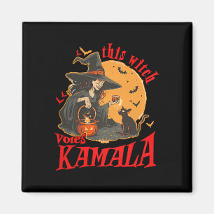 This Witch Votes Kamala Witchy Halloween Feminist Magnet