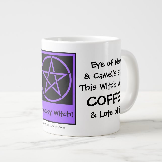 This Witch Wants Coffee JUMBO pagan wiccan mug cup (Front Right)