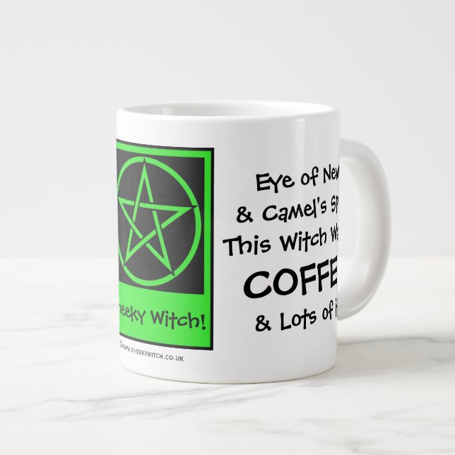 This Witch Wants Coffee JUMBO pagan wiccan mug cup (Front Right)