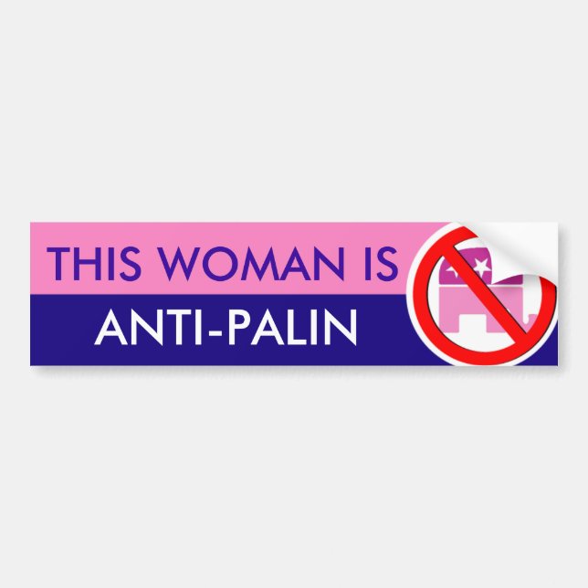 This Woman is Anti-Palin Bumper Sticker (Front)