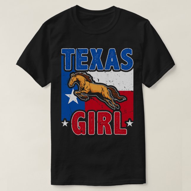 This Woman Loves Horses Texas 1 T-Shirt (Design Front)