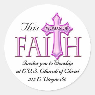 This Woman of Faith Classic Round Sticker
