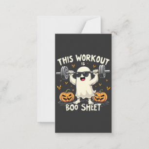 This Workout Is Boo Sheet Spooky Halloween Fitness Card