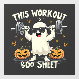 This Workout Is Boo Sheet Spooky Halloween Fitness Window Cling