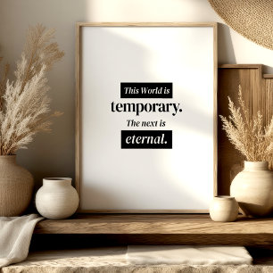 This World Is Temporary – Islamic Wall Art