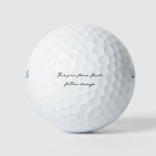 'This Year: Focus, Faith, Follow-Through' Gift Golf Balls