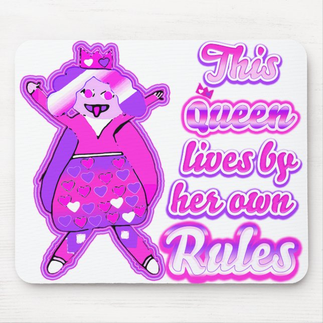 thisqueenlivesbyherownrules mouse mat (Front)
