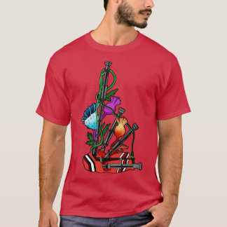 Thistle and bagpipes Scotland T-Shirt